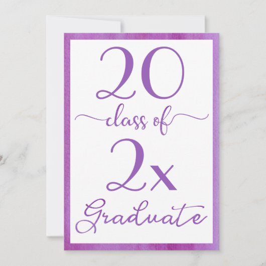 2025年バイオレット卒業パーティーのクラス 招待状 (正面)