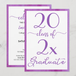 2025年バイオレット卒業パーティーのクラス 招待状