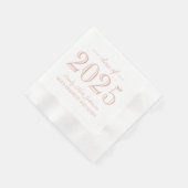 2025年バラエレガント金ゴールドカスタム卒業 縁ありカクテルナプキン (角)