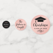 2025年バラ金ゴールドカスタム写真卒業パーティー コンフェッティ (裏面)