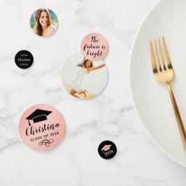 2025年バラ金ゴールドカスタム写真卒業パーティー コンフェッティ