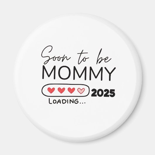 2025年バレンタインデー妊婦発表予定 マグネット (正面)