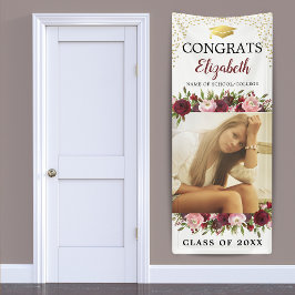 2025年バーガンディ卒業ドアのクラス 横断幕