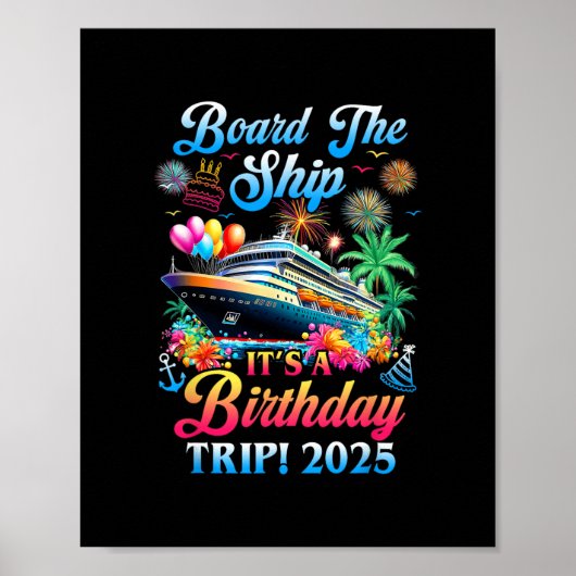 2025年バースデー+クルーズ+旅行+乗船 ポスター (正面)