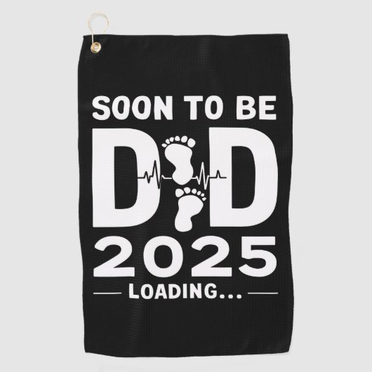2025年パパデビュー予定 まもなくパパになる人 ゴルフタオル (正面)