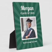2025年パーソナライズされたの卒業写真のグリーンクラス フォトプラーク (側面)