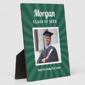 2025年パーソナライズされたの卒業写真のグリーンクラス フォトプラーク (側面)