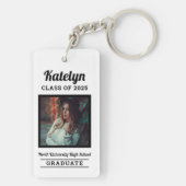 2025年パーソナライズされたの卒業写真の白組 キーホルダー (裏面)