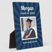 2025年パーソナライズされたの海軍クラス卒業写真 フォトプラーク (側面)