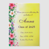 2025年パーソナライズされたクラス ベラム紙招待状 (正面)