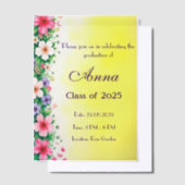 2025年パーソナライズされたクラス ベラム紙招待状 (オフセット)