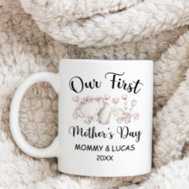 2025年パーソナライズされた初の母の日、名前をカスタムする コーヒーマグカップ