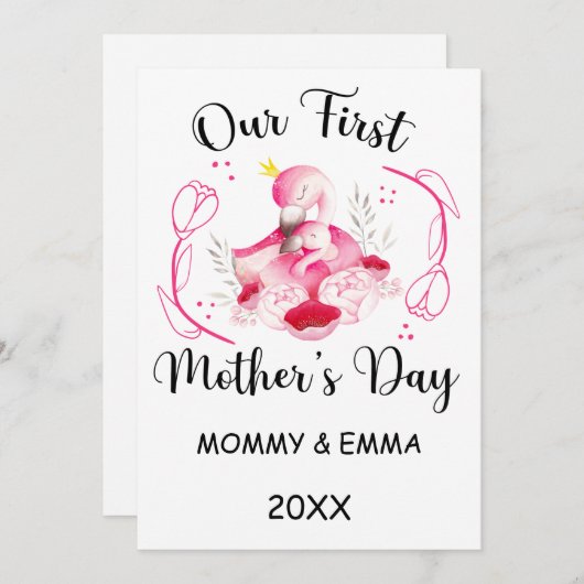 2025年パーソナライズされた初の母の日、名前をカスタムする シーズンカード (正面/裏面)