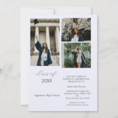 2025年パーソナライズされた卒業の音楽プレーヤークラス 招待状 (裏面)