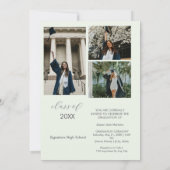 2025年パーソナライズされた卒業の音楽プレーヤークラス 招待状 (裏面)