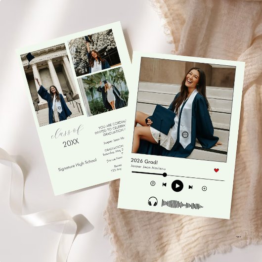 2025年パーソナライズされた卒業の音楽プレーヤークラス 招待状