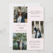 2025年パーソナライズされた卒業の音楽プレーヤークラス 招待状 (裏面)