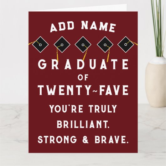 2025年パーソナライズされた卒業クラス カード (正面)