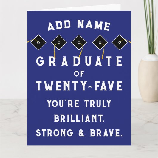 2025年パーソナライズされた卒業クラス カード (正面)