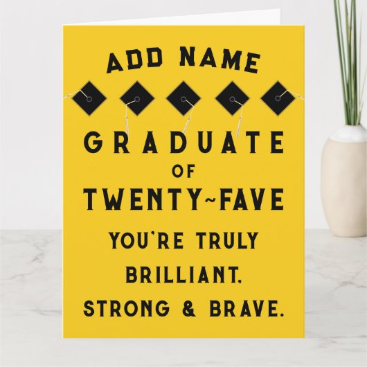 2025年パーソナライズされた卒業クラス カード (正面)