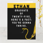 2025年パーソナライズされた卒業クラス カード (黄色い花)