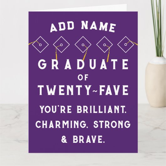 2025年パーソナライズされた卒業クラス カード (正面)