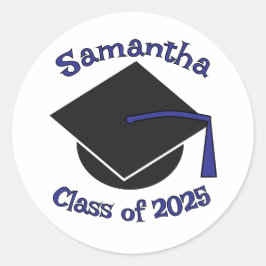 2025年パーソナライズされた卒業ハットブルーのクラス ラウンドシール