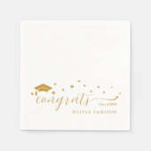 2025年パーソナライズされた卒業パーティーデコールのクラス スタンダードカクテルナプキン (正面)