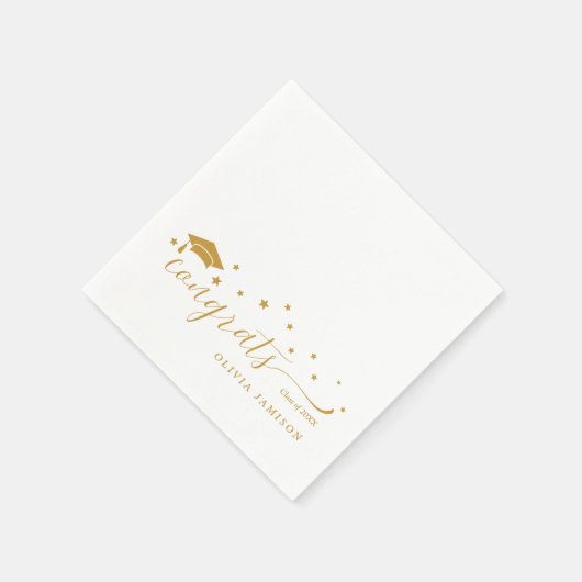 2025年パーソナライズされた卒業パーティーデコールのクラス スタンダードカクテルナプキン (角)