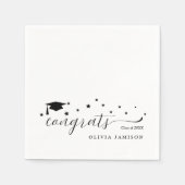 2025年パーソナライズされた卒業パーティーデコールのクラス スタンダードカクテルナプキン (正面)