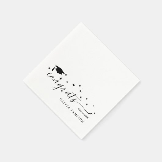 2025年パーソナライズされた卒業パーティーデコールのクラス スタンダードカクテルナプキン (角)