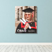 2025年パーソナライズされた卒業フォトキャンバスのクラス キャンバスプリント (インサイチュ (ウッドフロア))