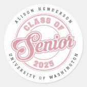 2025年パーソナライズされた卒業ラウンドステッカー ラウンドシール (正面)