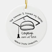 2025年パーソナライズされた卒業記念クラス セラミックオーナメント (正面)