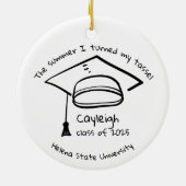 2025年パーソナライズされた卒業記念クラス セラミックオーナメント (裏面)