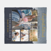 2025年パーソナライズされた卒業3枚 フリースブランケット (正面(横))