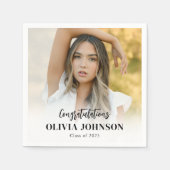 2025年パーソナライズされた大学院写真クラス スタンダードカクテルナプキン (正面)