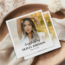 2025年パーソナライズされた大学院写真クラス スタンダードカクテルナプキン