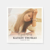 2025年パーソナライズされた大学院写真クラス スタンダードカクテルナプキン (正面)