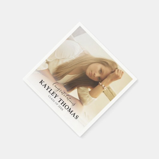 2025年パーソナライズされた大学院写真クラス スタンダードカクテルナプキン (角)