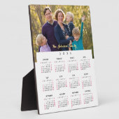 2025年パーソナライズされた家族の写真年カレンダー フォトプラーク (側面)