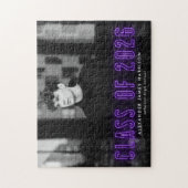 2025年パープルネオンクラス卒業写真 ジグソーパズル (縦)