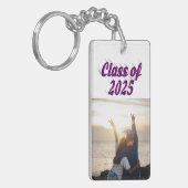 2025年パープル文字卒業写真のクラス キーホルダー (正面左)