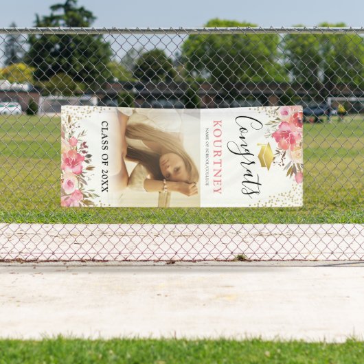 2025年ピンクガーリーの卒業式ドアのクラス 横断幕 (インサイチュ)