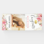 2025年ピンクガーリーの卒業式ドアのクラス 横断幕 (横)