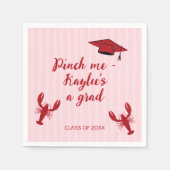 2025年ピンク卒業パーティーのクロフィッシュ教室 スタンダードカクテルナプキン (正面)