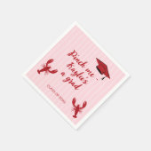 2025年ピンク卒業パーティーのクロフィッシュ教室 スタンダードカクテルナプキン (角)