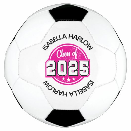 2025年ピンク研究科名 サッカーボール (正面)