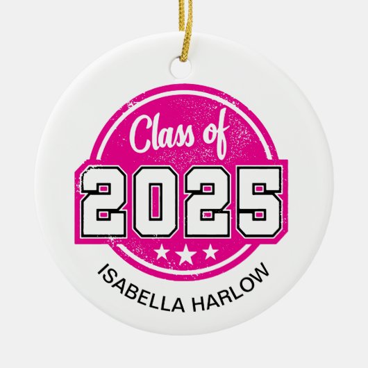 2025年ピンク研究科名 セラミックオーナメント (正面)