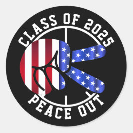 2025年ピースアウトブラックグラード卒業ギフトクラス ラウンドシール